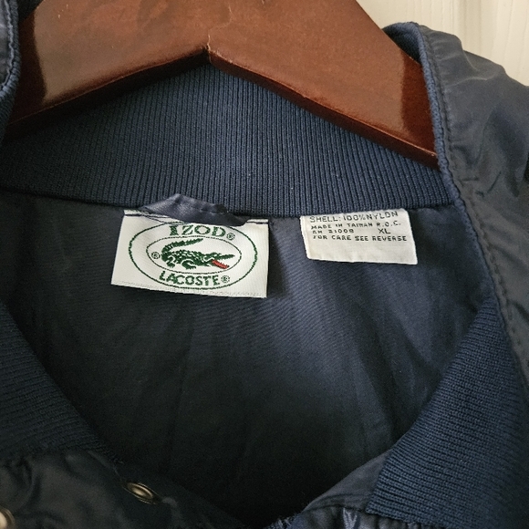 Lacoste Navy Blue Quarter-Zip Pull-Over - Picture 3 of 3